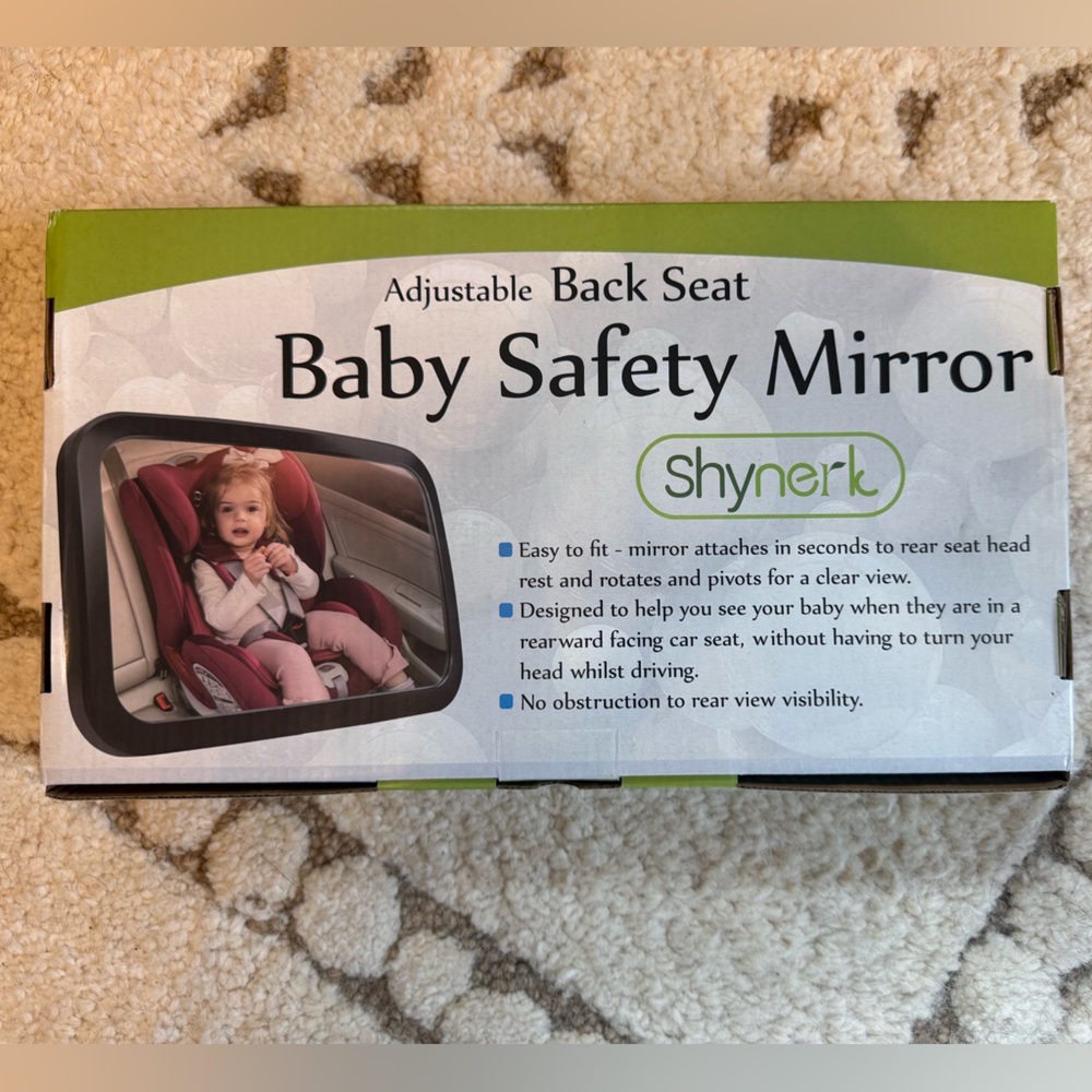 Rear Seat Baby Safety Mirror - Black